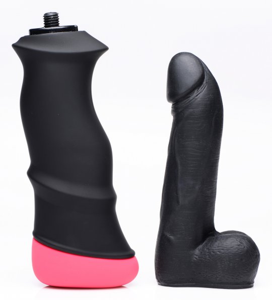 Mega-Pounder Hand-held Thrusting Silicone Dildo - Image 4