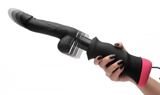 Mega-Pounder Hand-held Thrusting Silicone Dildo - Image 7