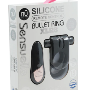 Sensuelle Silicone Remote Control Bullet Ring XLR8-Black