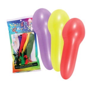 Naughty Party Balloons - Penis - 8 Pack - Assorted Colors