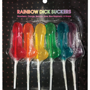 Rainbow Dick Suckers Assorted 6PK