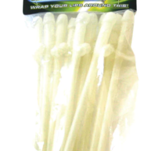 Party Pecker Sipping Straws 10 Pc Bag - Glow in the Dark