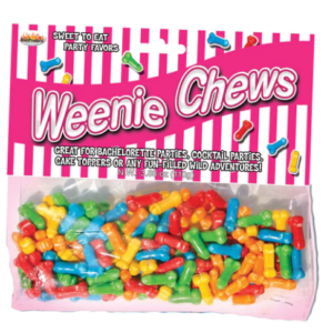 Weenie Chews Multi Flavor Assorted Penis Shaped Candy - 125 Piece Bag