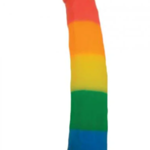 Rainbow Power Drive 7 inches Strap On Dildo With Harness Silicone