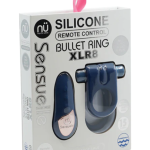 Sensuelle Silicone Remote Control Bullet Ring XLR8-Navy