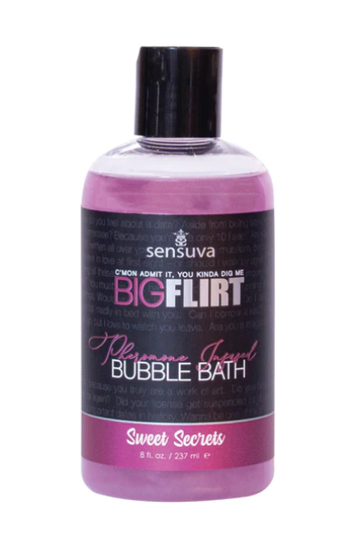 Sensuva Big Flirt Pheromone Bubble Bath-Sweet Secrets 8oz