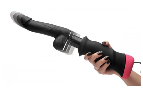 Mega-Pounder Hand-held Thrusting Silicone Dildo