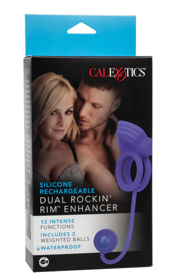 Silicone Rechargeable Dual Rockin' Rim Enhancer