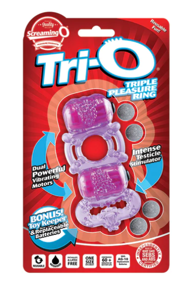 Screaming O Tri-O Triple Pleasure Ring-Purple