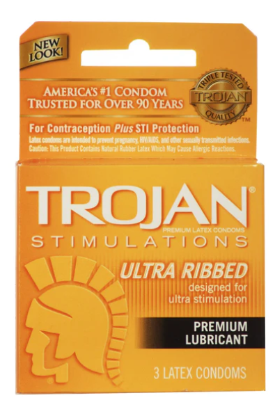 Trojan Ultra Ribbed Condoms (3 Pack)