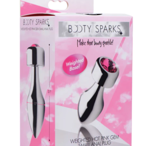Booty Sparks Weighted Base Aluminum Plug Pink Gem