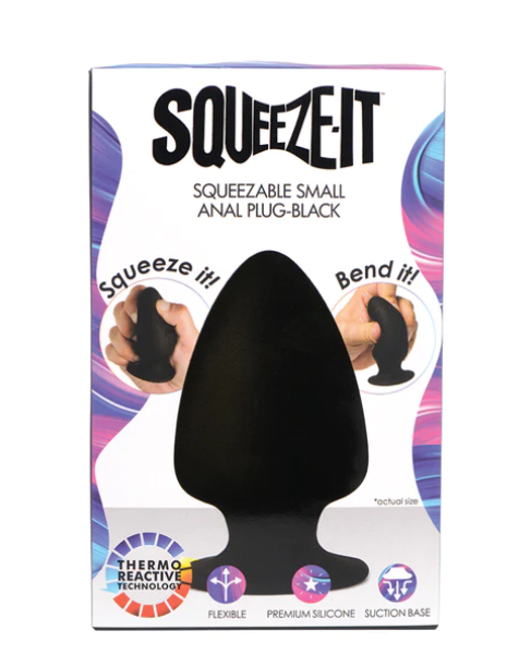 Squeeze-It Squeezable Anal Plug Black
