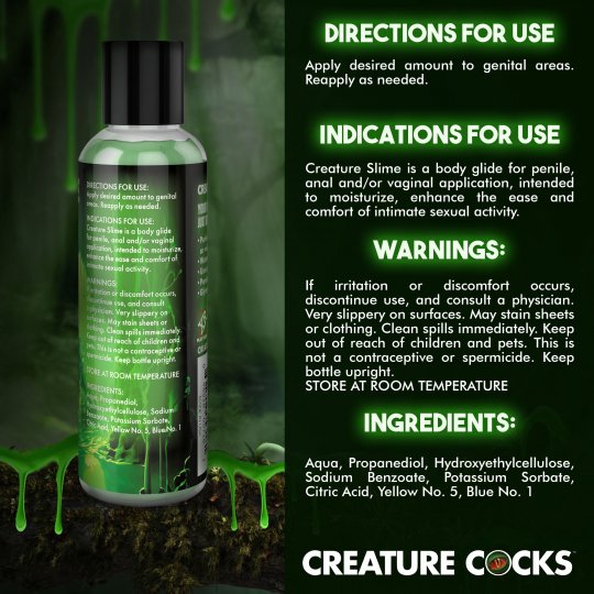Green Creature Slime Water-Based Lubricant - 4oz & 8oz - Image 9