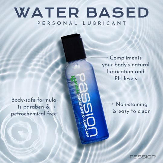 Passion Natural Water-Based Lubricant (2oz, 4oz, 8oz, 10oz, 16oz, 34oz) - Image 9