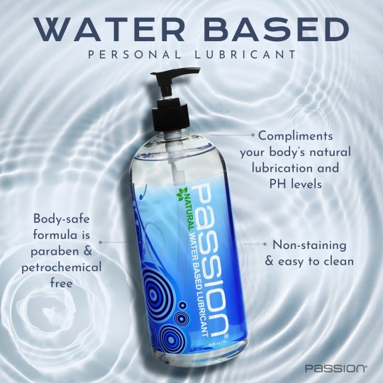 Passion Natural Water-Based Lubricant (2oz, 4oz, 8oz, 10oz, 16oz, 34oz) - Image 16