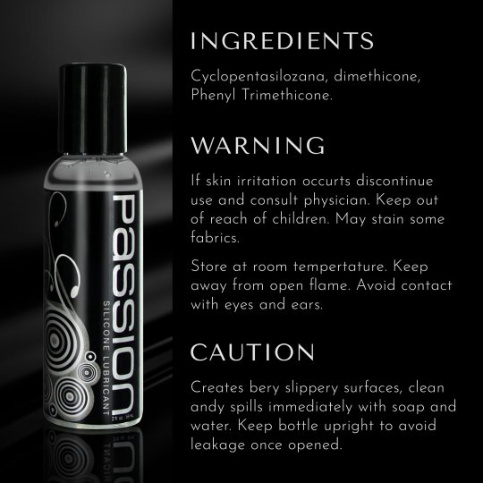 Passion Premium Silicone Lubricant - 2 oz, 4oz, 8oz - Image 9