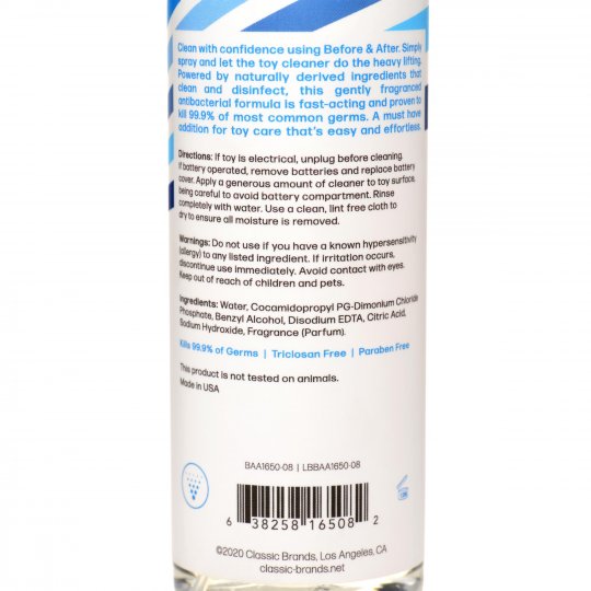 Before and After Anti-Bacterial Adult Toy Cleaner 8 fl oz (Subscription) - Image 2