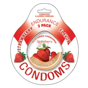Endurance Condoms-Strawberry 3pk (Subscription)