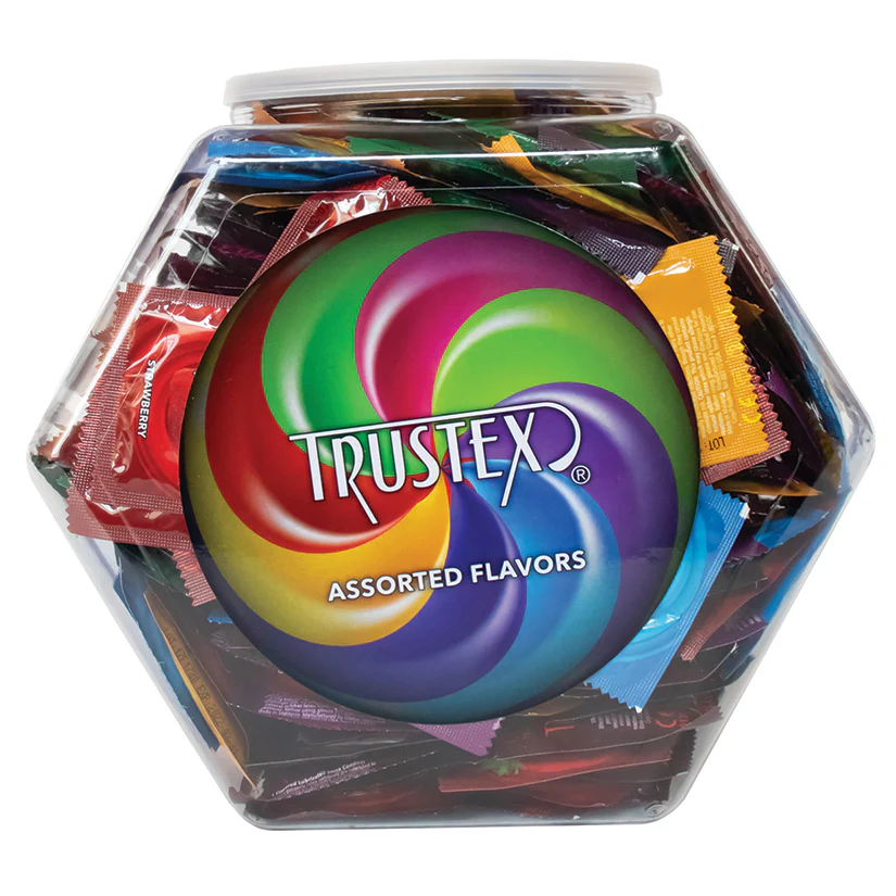 Trustex Assorted Flavor Condoms Bowl of 288pcs