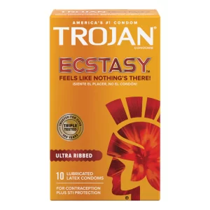 Trojan Ultra Ribbed Ecstasy Condoms (10 Pack) (Subscription)