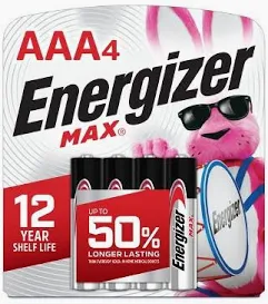 Energizer 4pk AAA Alkaline Batteries