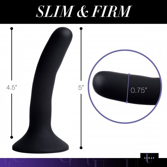 Silicone Strap-On Dildo - Small (Pink & Black) - Image 4