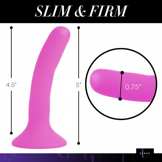 Silicone Strap-On Dildo - Small (Pink & Black) - Image 3