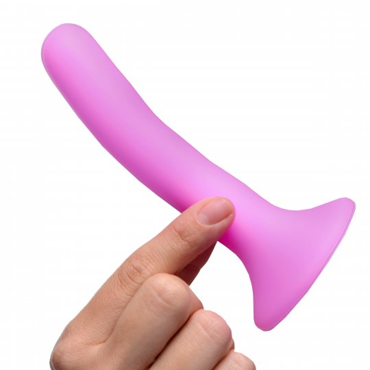 Silicone Strap-On Dildo - Small (Pink & Black)
