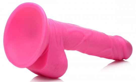 6.5 Inch Dildo with Balls - Pink - Image 2