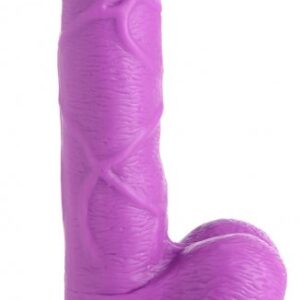 6.5 Inch Dildo with Balls - Purple