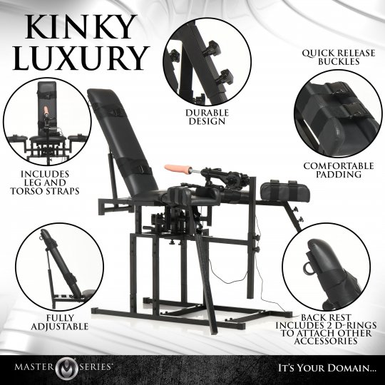 Leg Spreader Obedience Chair with Sex Machine - Image 6