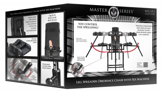 Leg Spreader Obedience Chair with Sex Machine - Image 3