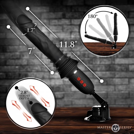 Ultimate Power Pounder Vibrating & Thrusting Silicone Dildo w/ Remote - Image 3