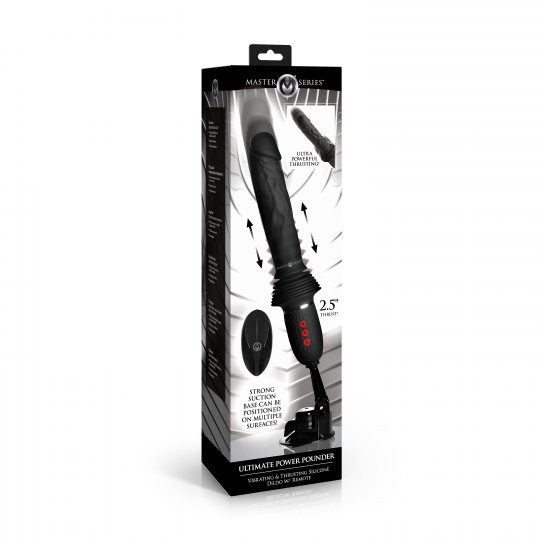 Ultimate Power Pounder Vibrating & Thrusting Silicone Dildo w/ Remote - Image 2
