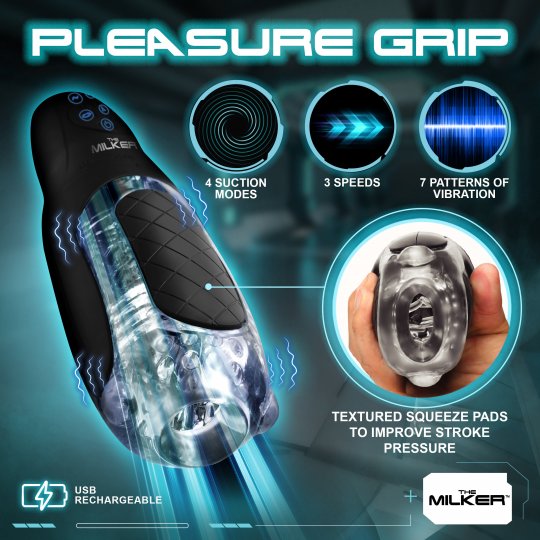 Pleasure Grip Sucking & Vibrating Masturbator - Image 7