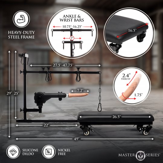 Hog Tie Restraint Rack with Sex Machine - Image 4